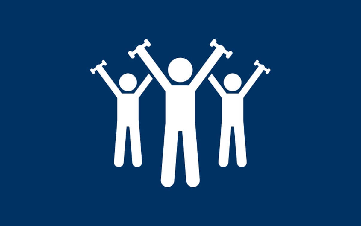 An illustration of an exercise class