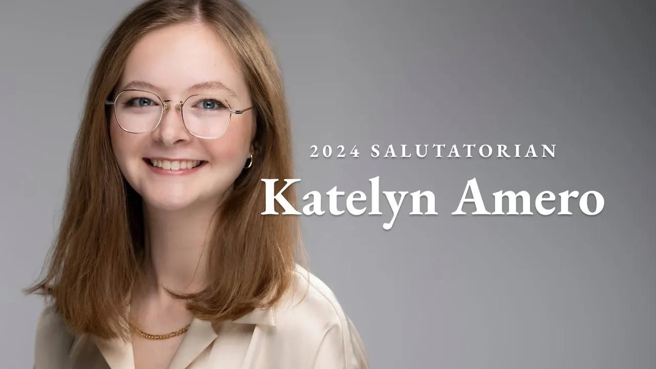 A photo of Katelyn Amero with the text "2024 Salutatorian Katelyn Amero"