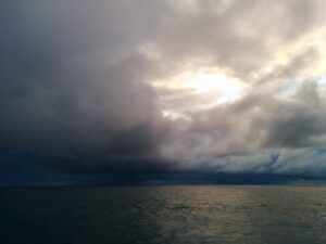 Cloudy sky at sea