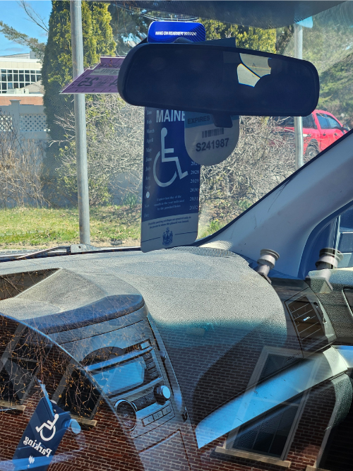Example of ADA Accessible parking permit & UM permit combind